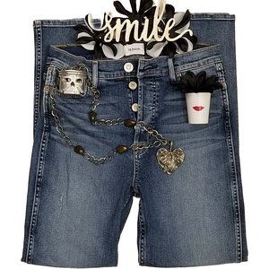 Hudson Distressed Holly High Rise Button Fly 27W